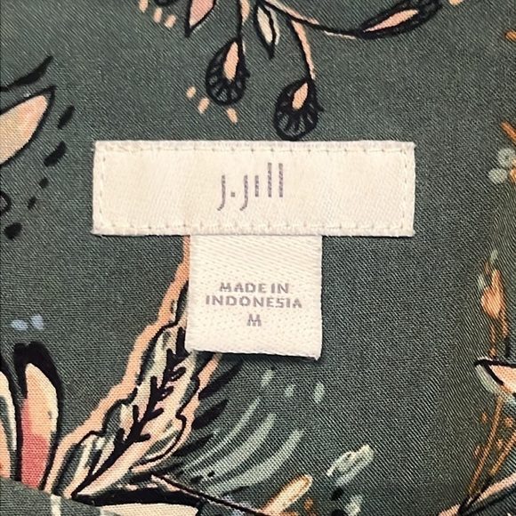 J. Jill Green Flutter-Sleeved Pintucked Dress Size M - Picture 13 of 16